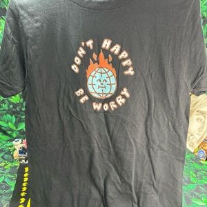 aLab ‘Don’t Happy Be Worry’ Tee Shirt Short Sleeve Size Small  NWOT